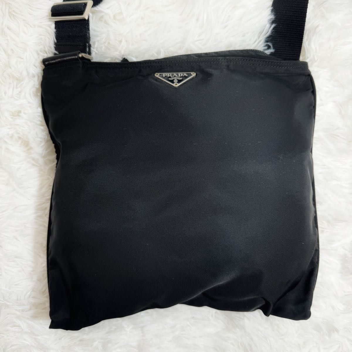 超美品 PRADA プラダ 三角ロゴ レザー×テスートナイロン 超美品 PRADA プラダ 三角ロゴ レザー×テスートナイロン