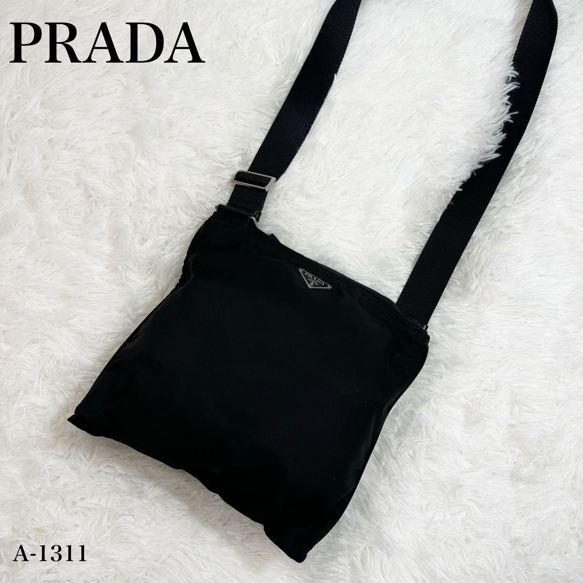 超美品 PRADA プラダ 三角ロゴ レザー×テスートナイロン 超美品 PRADA プラダ 三角ロゴ レザー×テスートナイロン