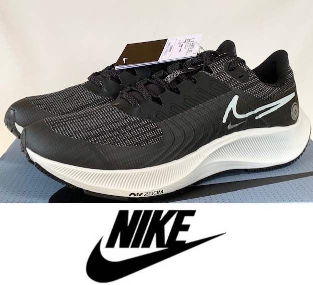 人気 NIKE ナイキ エア ズーム ペガサス 38 シールド メンズ ランニングシューズ 27cm BLACK/PLATINUM TINT DC4073-001 新品本物