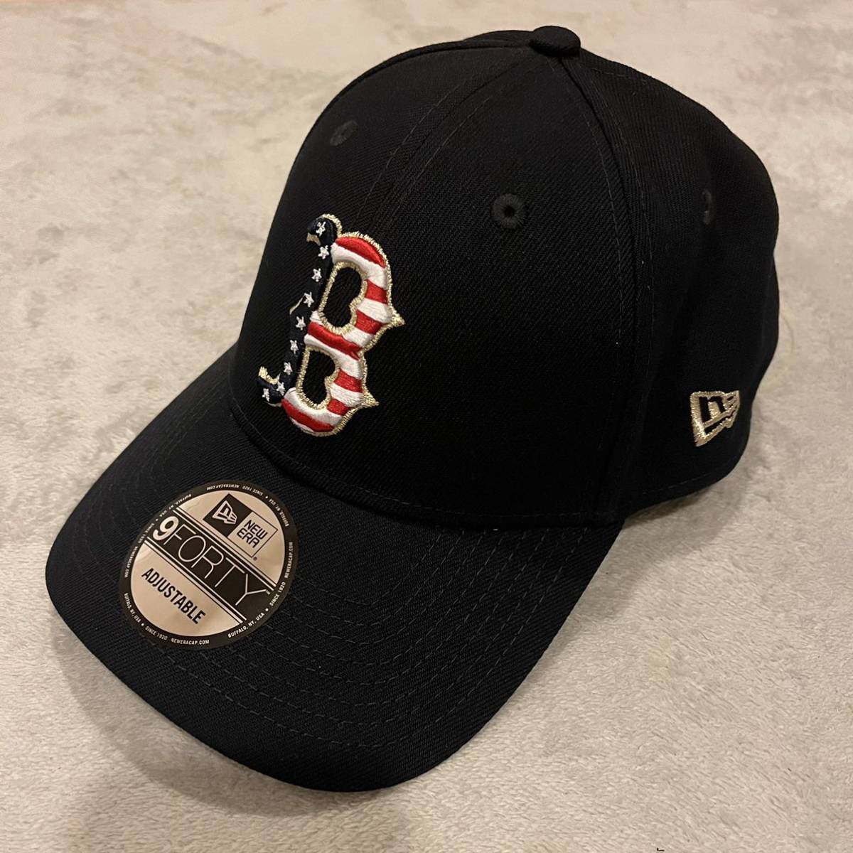 NEWERA ニューエラ 9FORTY MLB ボストン レッドソックス キャップ 帽子 国旗 独立記念 海外限定 正規品 Boston Red Sox_画像3