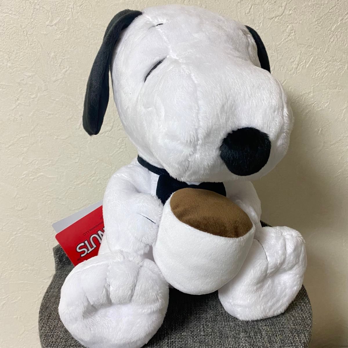 新品タグ付き PEANUTS SNOOPY スヌーピー Lぬいぐるみ Coffee Time コーヒータイム セガプラザ