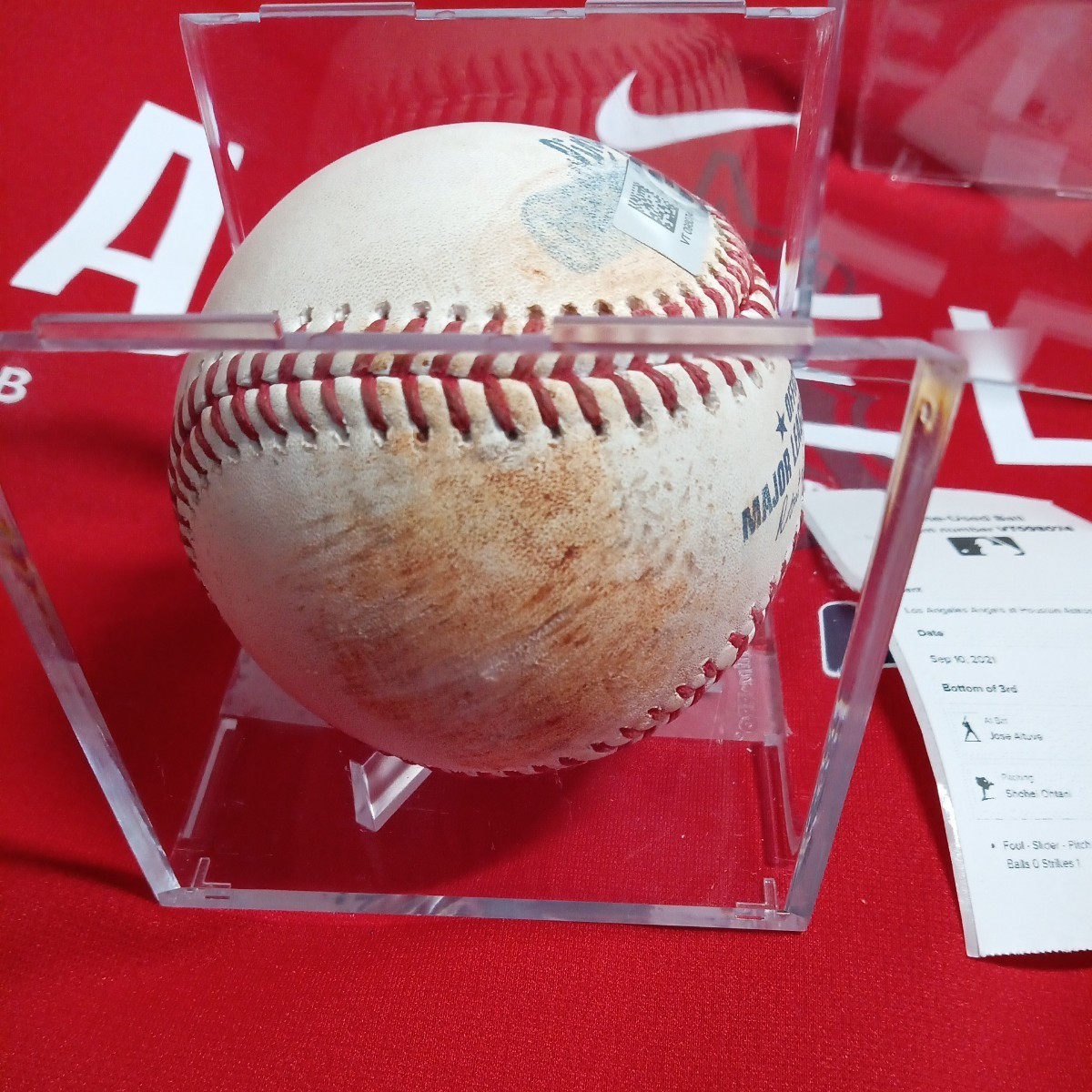 は自分にプチご褒美を 実投球 激レア 大谷翔平選手 試合 実投球 実使用 2021年9月10日 記念ボール