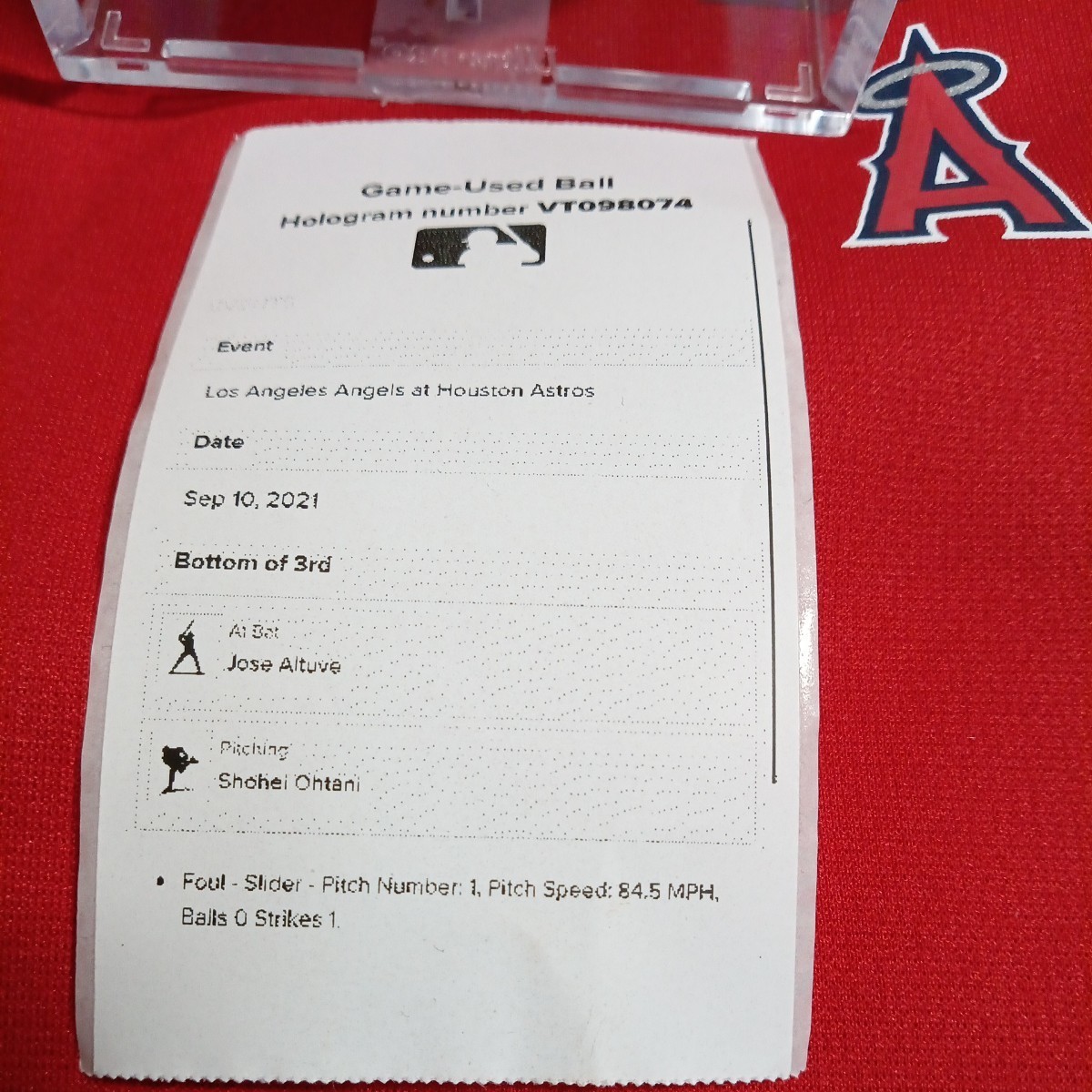 激レア 実投球 大谷翔平選手 2021年9月10日 実使用 実投球 試合 激レア 実投球 大谷翔平選手 2021年9月10日 実使用 実投球 試合