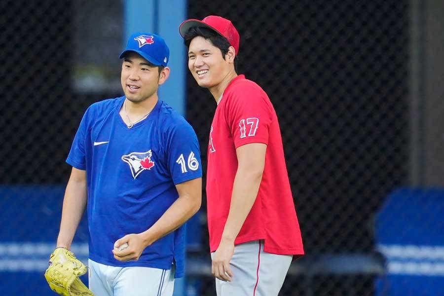 激レア 大谷翔平 菊池雄星 花巻東 日本人 対決 2022年8月26日 実使用 実打球 実投球 試合球 MLBホログラム　