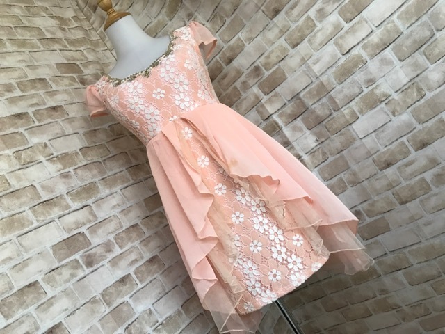 a20118●dazzy store　デイジー　衣装　ドレスワンピース　ピンク　レース　シフォン　M_画像1