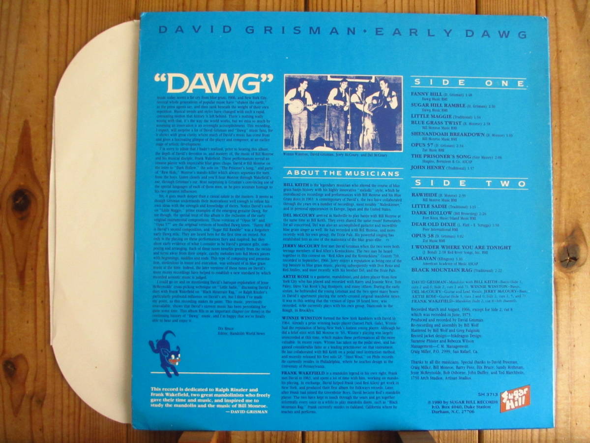オリジナル / David Grisman / デヴィッド・グリスマン / Early Dawg / Sugar Hill Records / SH 3713 / US盤_画像2