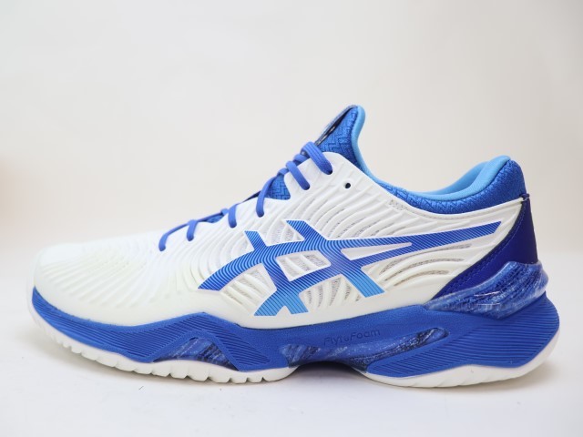 2401-16 アシックス 1041A343 COURT FF NOVAK テニスシューズ スニーカー 未使用 ASICS サイズ 25cm ホワイト×ブルー 箱有_画像2