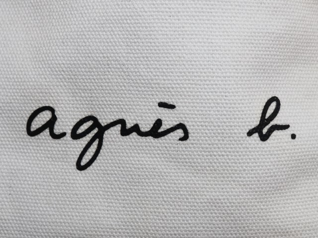 2401-68 Agnes B большая сумка ручная сумочка agnes b. парусина производства двусторонний белый × черный 
