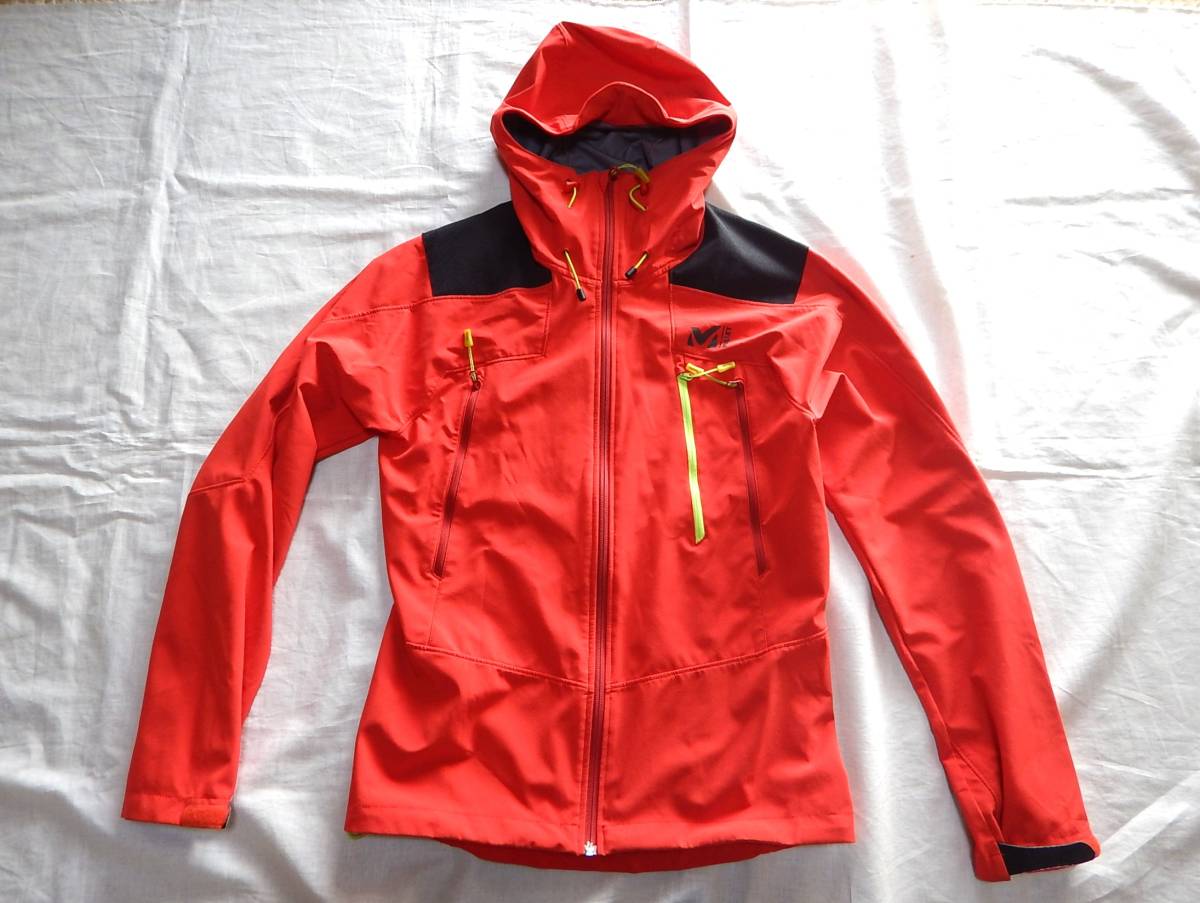 MILLET ミレー ソフトシェルジャケット メンズS K SHELD JACKET MIV6852 フーディー アルパイン 冬山 雪山 ハイキング_画像1