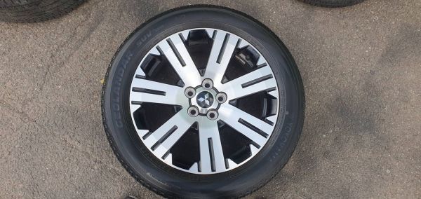 中古★デリカD5 後期 純正 ホイールとタイヤ4本セット★18×7J +38 114.3 5穴 エンケイ・ヨコハマ 225/55R18　YHDELI-125_画像2