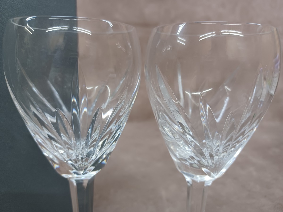 MARQUIS BY WATERFORD CRYSTAL ウォーターフォード クリスタル ペア ワイングラス 2客セット 酒器 食器 キッチン コレクション 奈良発 _画像3