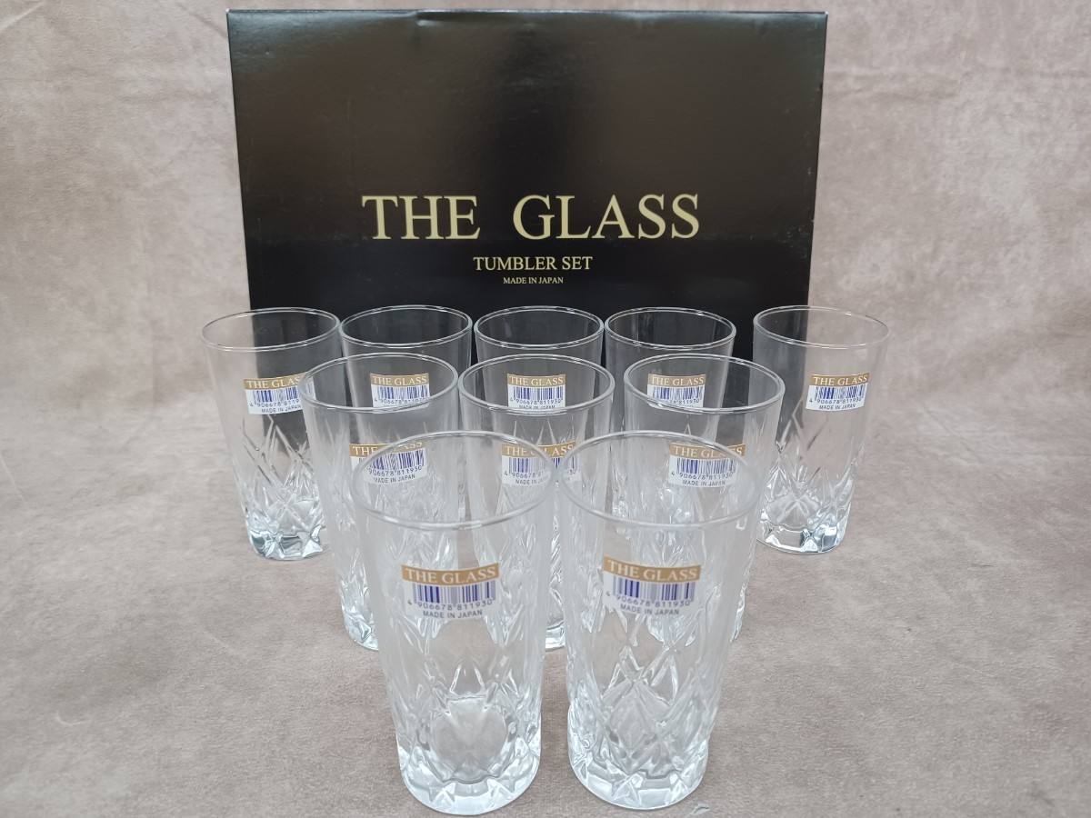 THE GLASS TUMBLER SET タンブラー 10点セット東洋佐々木ガラス 冷茶グラス ガラスコップ 日本製 食器 キッチン コレクション 奈良発_画像1