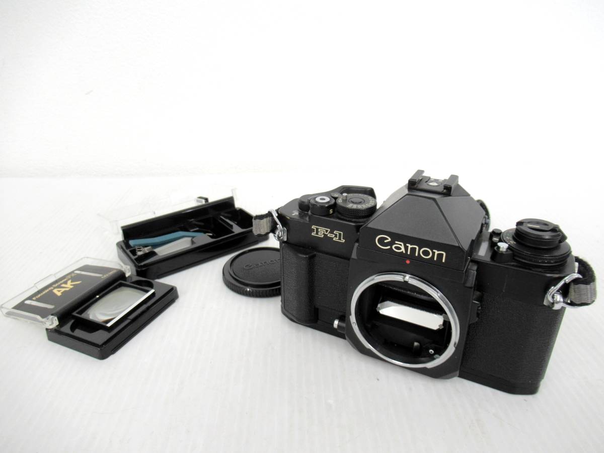 【Canon/キヤノン】子⑤53//美品 Canon/キャノン New F-1 付属品有 1眼フィルムカメラ_画像1
