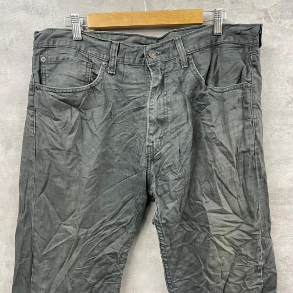 【中古】Levi's505TM ブラック ジップフライ カラーパンツ W36L30 実寸W37in 00505-0716 白タブ USA 海外輸入 古着 LK10318_画像3