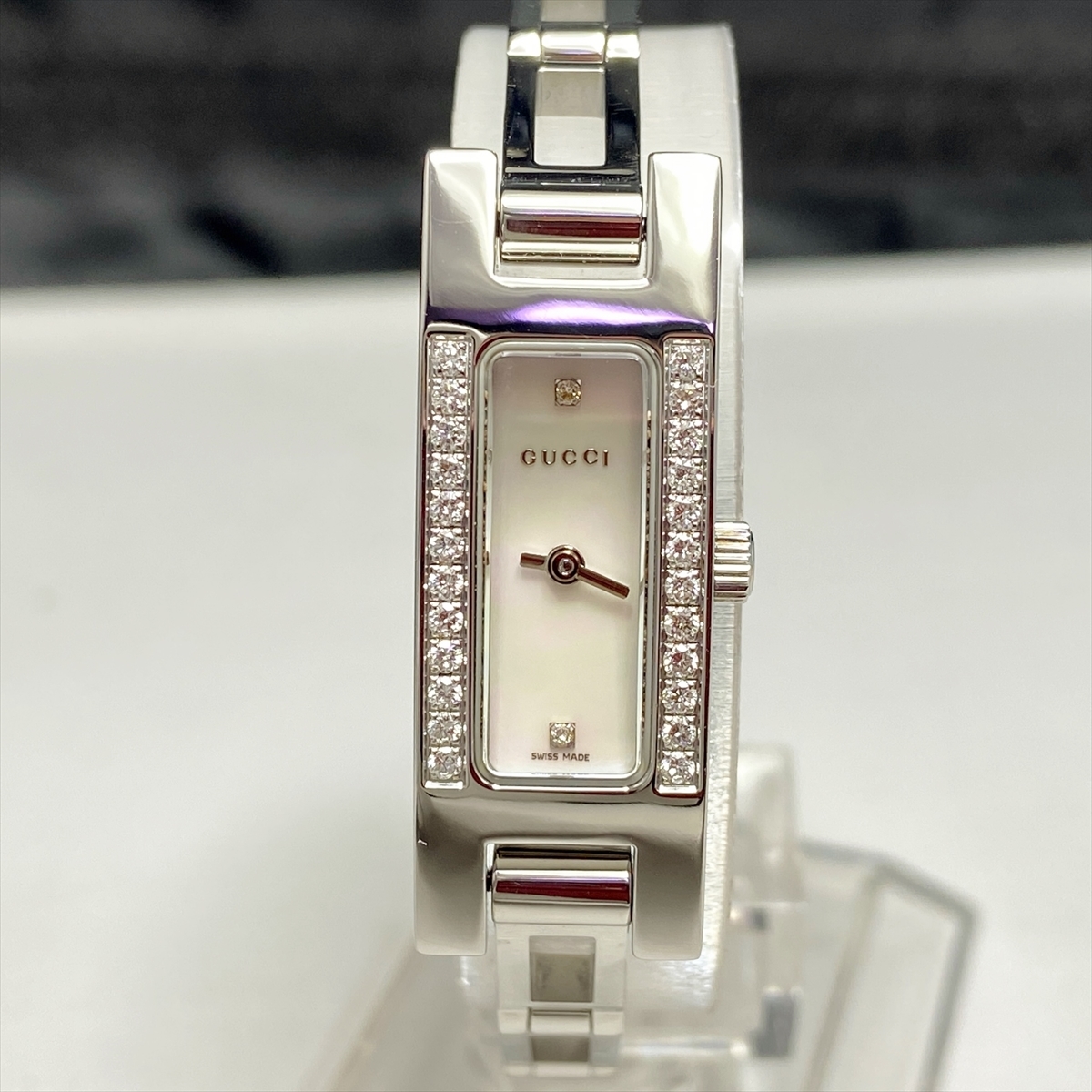 新品仕上 新品電池 グッチ GUCCI 3900L ダイヤモンド ヘゼル 26P 新品仕上 新品電池 グッチ GUCCI 3900L ダイヤモンド ヘゼル 26P