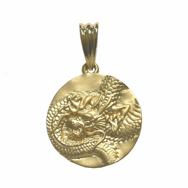 Gold accessory Gold jewelry Gold pendant Dragon dragon 18 gold K18 birthday present gift present 