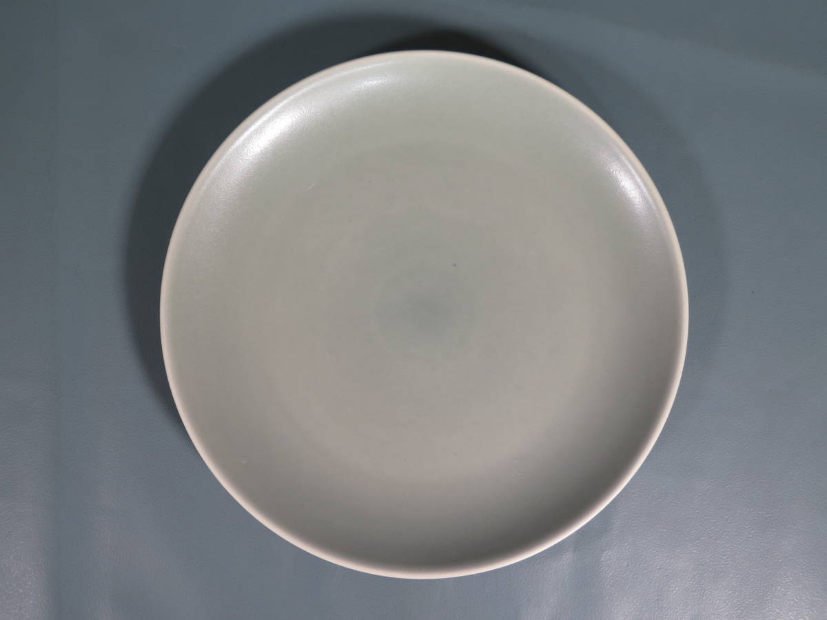 ② Heath Ceramics ヒースセラミック プレート2枚セット Coupe サラダプレート アクアチョコレート アメリカ製 27cm_画像2