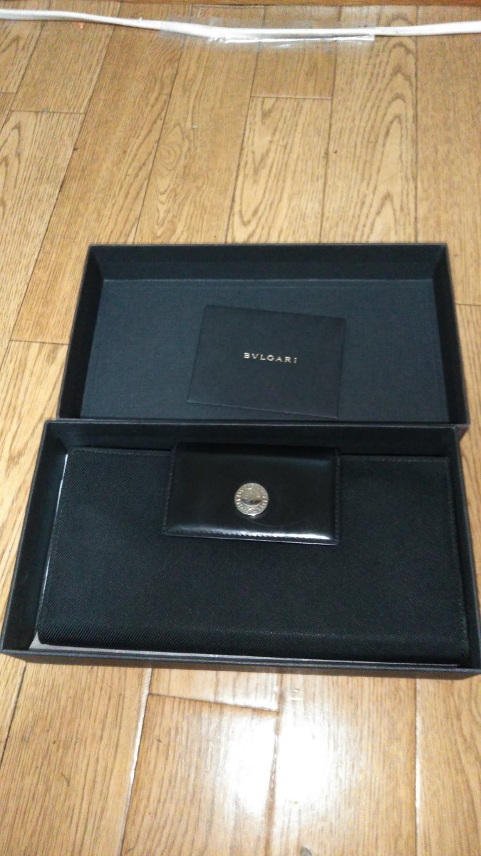 BVLGARI　ブルガリ　長財布　黒　ブラック　カード入れ　札入れ　小銭入れ　現状品_画像1