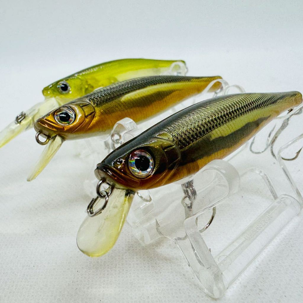 送料無料・美品『ケンクラフト リニージベイト 80SP 80F 3個セット』KEN CRAFT Lineage Bait フローティング サスペンド ミノーの画像1