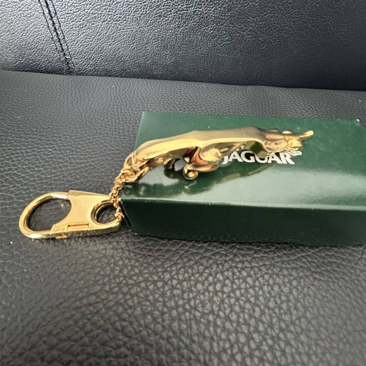  box attaching unused *JAGUAR| Jaguar original key holder key ring original Novelty not for sale * Gold 