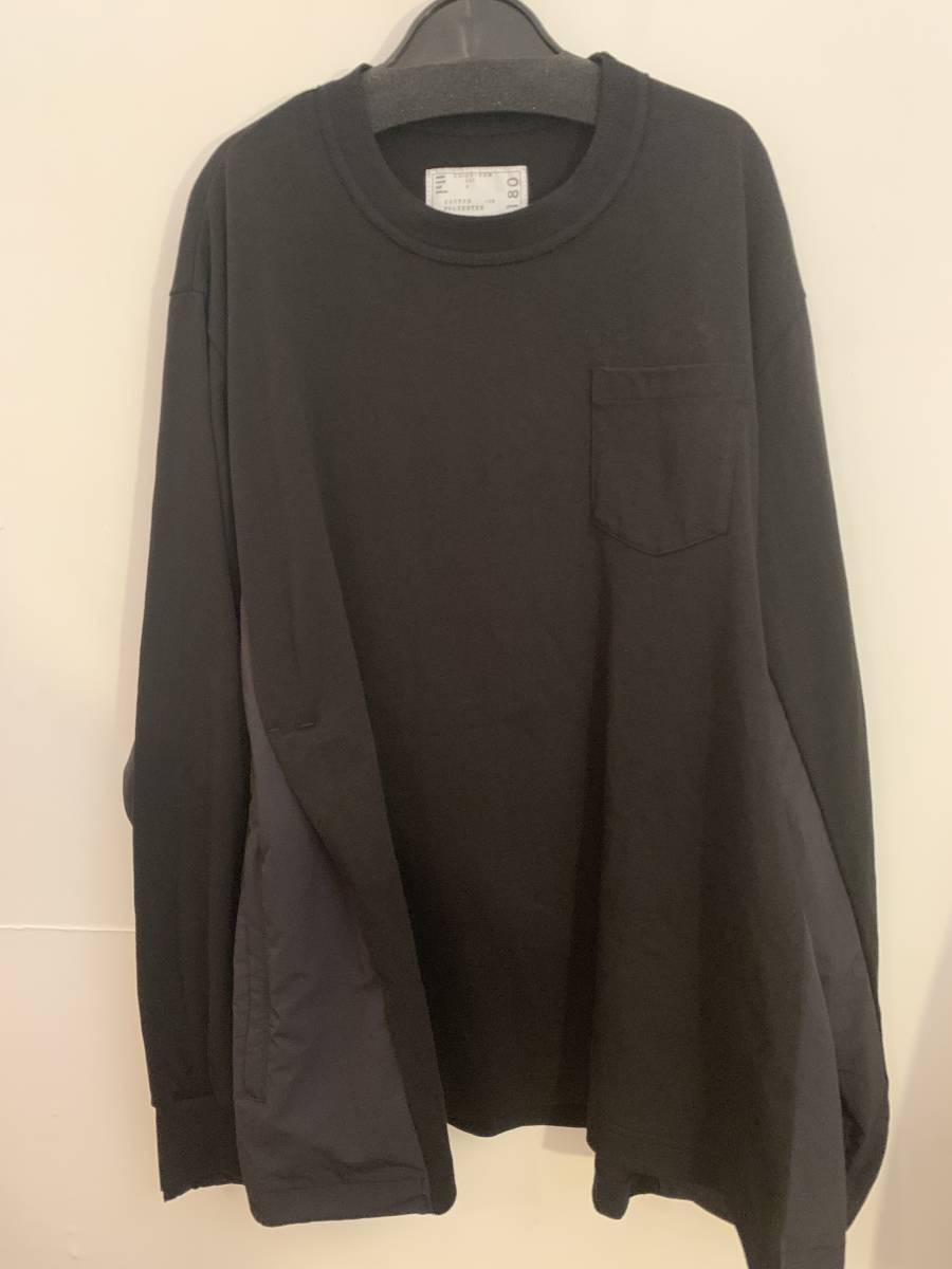 Sacai（サカイ） Sport Mix LS T-Shirt スポーツミックス ロングスリーブTシャツ 切り替えドッキング 表記サイズ 3