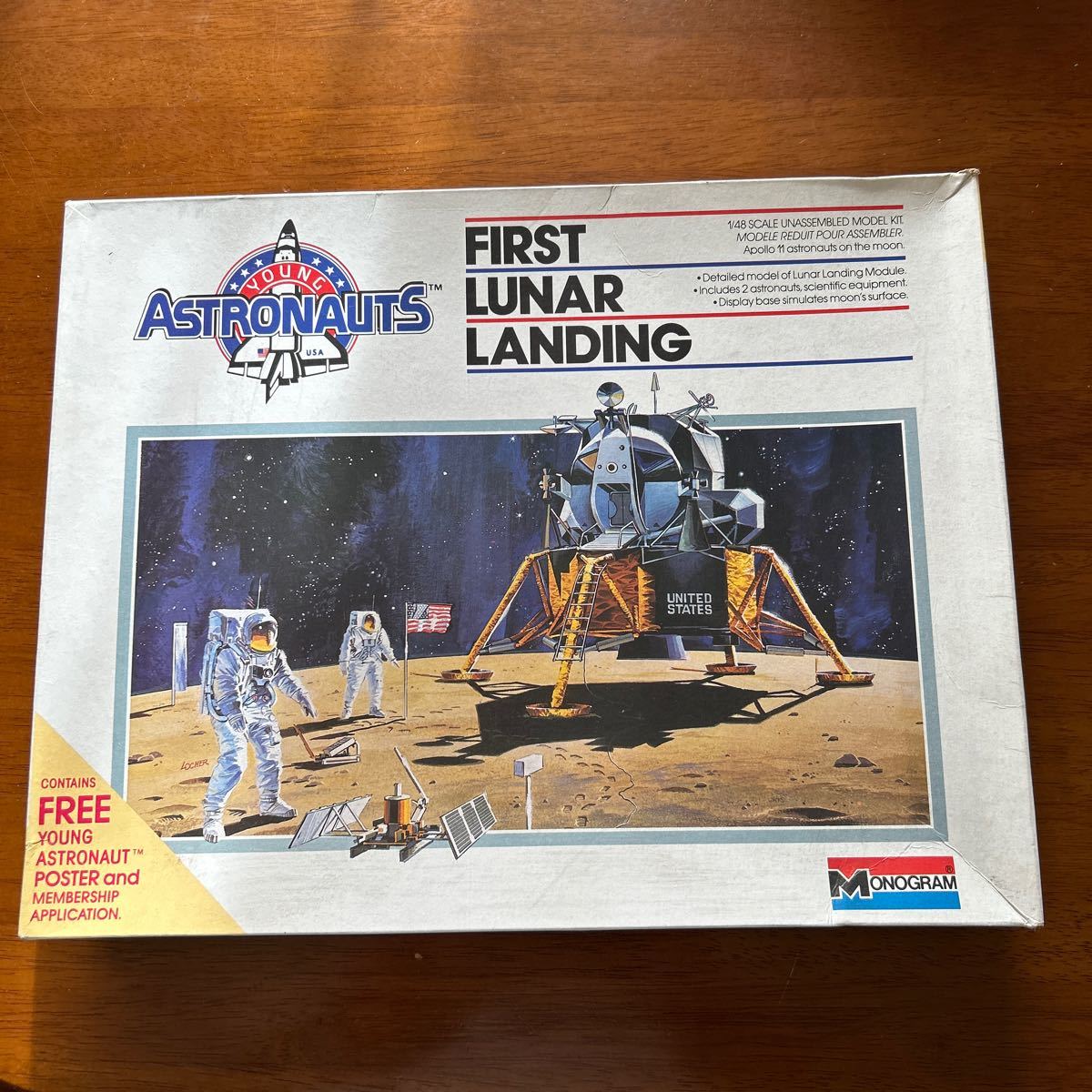 Monogram 1/48 First Lunar Landing 初版オリジナル　付属資料付き:価値ある原盤(画像容認の方のみ)_画像1
