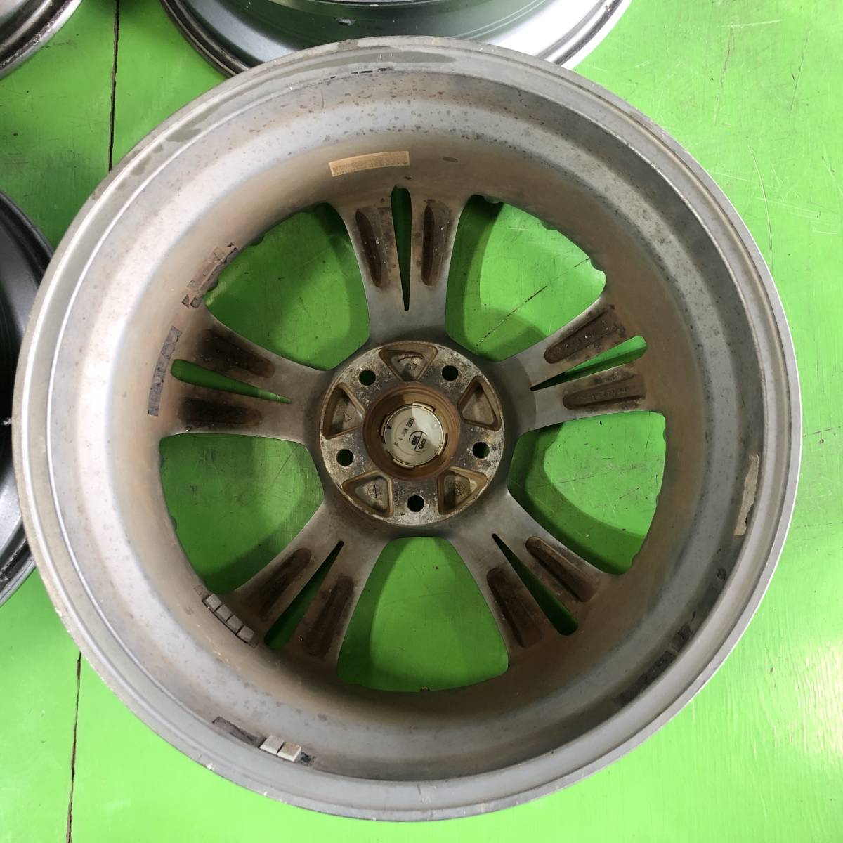 NT370 中古 18インチ ホイール 18×7.5J +48 PCD 114.3 4本 セット PRODUCED IN JAPAN 【18系クラウン/30セルシオ】_画像8