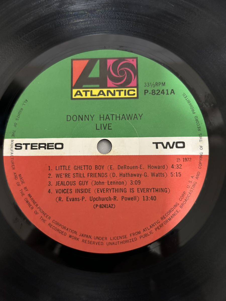 ◎R130◎LP レコード SOUL AGE ダニー・ハザウェイ DONNY HATHAWAY/LIVE ライヴ/P-8241Aの画像7