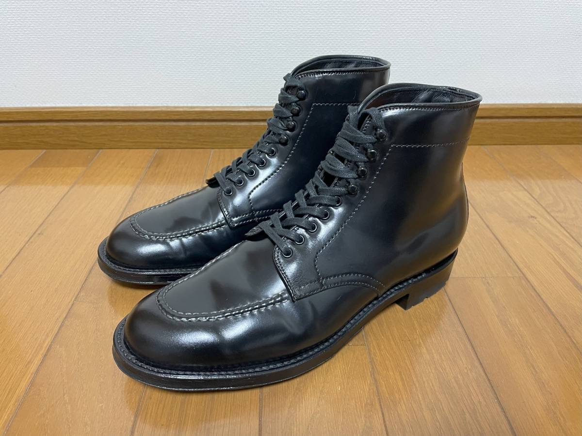 【1回使用のみ】オールデン モックトゥ ブーツ コードバン US7D★moto,alden,trickers,carmina,paraboot,sanders,タンカーブーツ,チャーチ_画像1