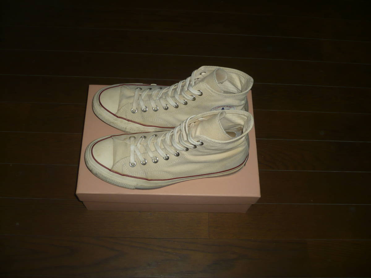 CONVERSE Addict　チャックテイラー　ハイカット　生成り　US8.5　JP27cm　 CHUCK TAYLOR　NATURAL　コンバースアディクト_画像2