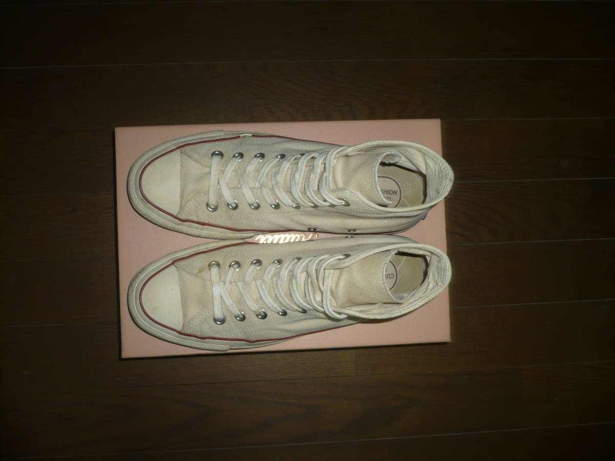 CONVERSE Addict　チャックテイラー　ハイカット　生成り　US8.5　JP27cm　 CHUCK TAYLOR　NATURAL　コンバースアディクト_画像4