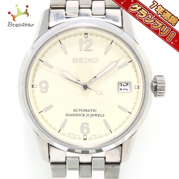 新発売の SEIKO(セイコー) 腕時計 アイボリー 裏スケ メンズ 6R15-00B0