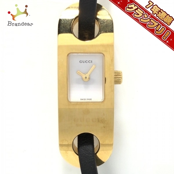 若者の大愛商品 GUCCI(グッチ) 腕時計□美品 白 レディース 6100L
