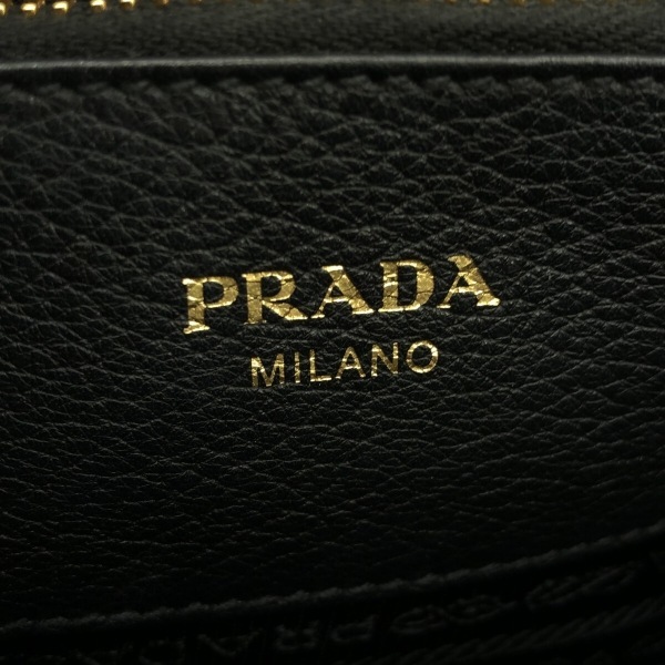 プラダ PRADA ハンドバッグ 1BA239 ヴィッテロダイノ レザー 黒 レディース バッグ_画像7