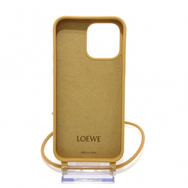 ロエベ LOEWE 携帯電話ケース C987R22X01 - ダイヤモンドラバー ナチュラル(ライトブラウン) iPhone 14 Pro Max/ショルダーストラップ付き_画像2