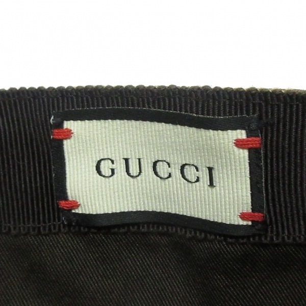 グッチ GUCCI キャップ XL 60 200035 GGキャンバス キャップ ポリエステル×コットン×ナイロン ベージュ×ブラウン GG柄/シェリー 帽子_画像5