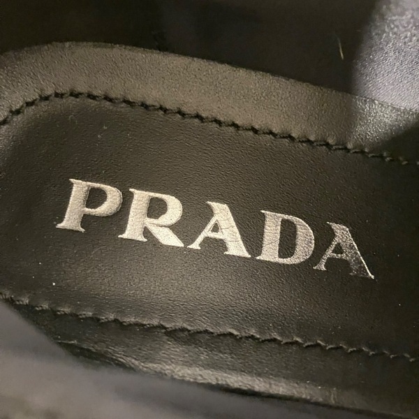 プラダ PRADA スニーカー 36 1E293IF クラウドバスト 化学繊維×ラバー 黒×白×ピンク レディース 靴_画像5