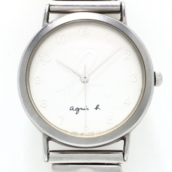 agnes b(アニエスベー) 腕時計 - V701-6190 レディース シルバーの画像1