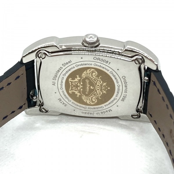 OROBIANCO(オロビアンコ) 腕時計 レッタンゴリーナ OR0081 レディース 型押し加工 シルバーの画像4