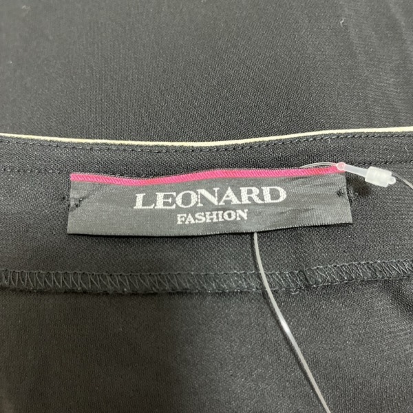 レオナール LEONARD - 黒×ベージュ レディース 七分袖/ひざ丈 ワンピース_画像3