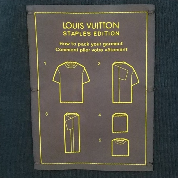 ルイヴィトン LOUIS VUITTON 半袖Tシャツ サイズXXL XL 1A5W6C インサイドアウト 黒 メンズ クルーネック トップス_画像8