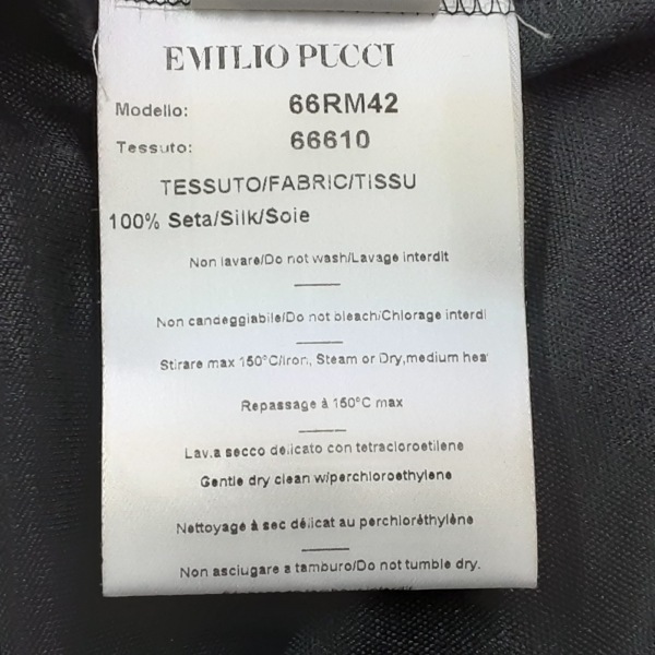 エミリオプッチ EMILIO PUCCI 七分袖カットソー サイズI38 - 黒×アイボリー×マルチ レディース トップス_画像5