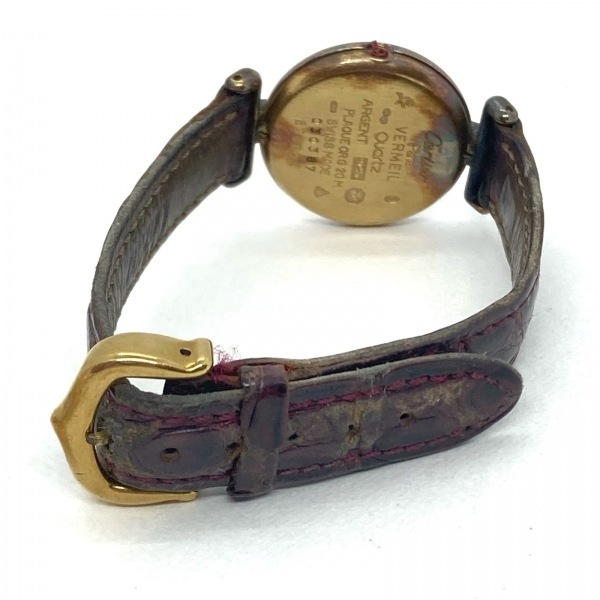 Cartier(カルティエ) 腕時計 マストコリゼヴェルメイユ レディース 革ベルト/925 白_画像3