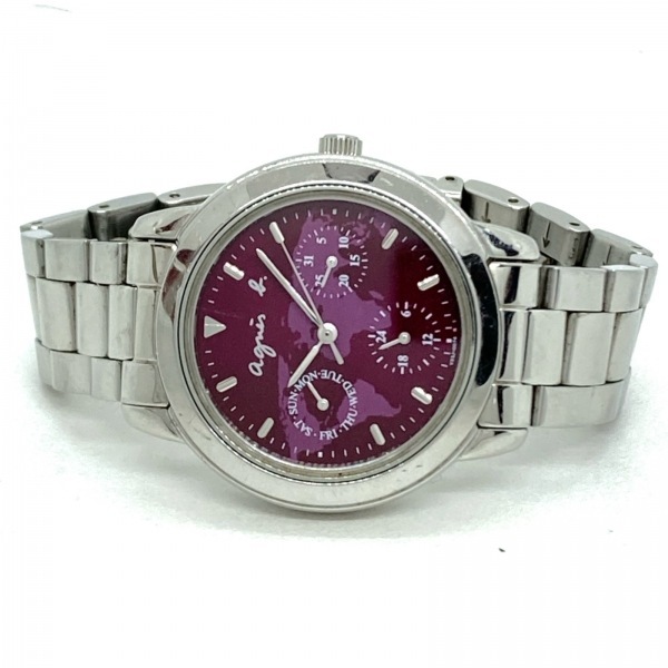 agnes b(アニエスベー) 腕時計 - V33J-0010 レディース ボルドーの画像2