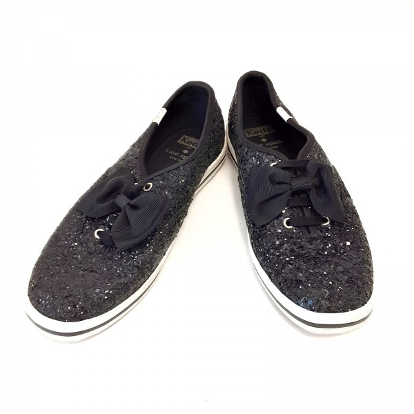 ケイトスペード Kate spade スニーカー EUR 36.0 - グリッター 黒 レディース リボン/Kedsコラボ 靴の画像2