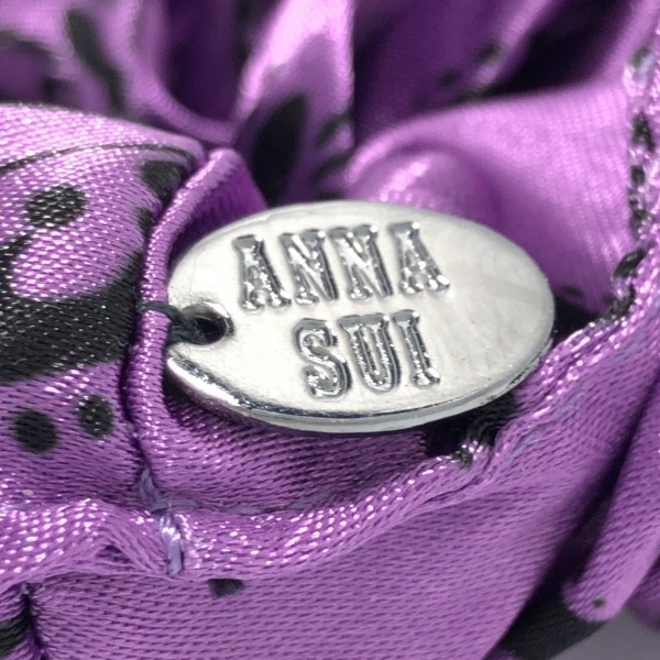 アナスイ ANNA SUI シュシュ - サテン パープル×黒 バタフライ(蝶) 新品同様 アクセサリー（他）_画像3