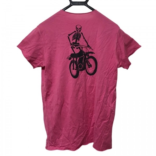 ルシアンペラフィネ lucien pellat-finet 半袖Tシャツ サイズS - ピンク メンズ Vネック/スカル トップスの画像2