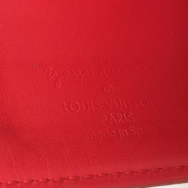 ルイヴィトン LOUIS VUITTON 手帳 M91518 アジェンダPM モノグラム・ヴェルニ ドット・インフィニティ ルージュ イニシャル刻印 CA1162_画像4