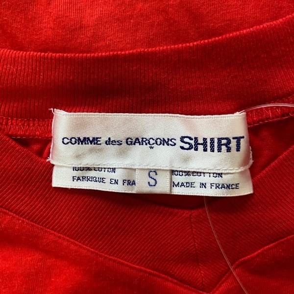 コムデギャルソンシャツ COMMEdesGARCONS SHIRT 半袖Tシャツ サイズS - レッド×イエロー×マルチ レディース クルーネック トップスの画像3