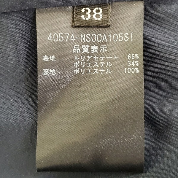 フォクシーニューヨーク FOXEY NEW YORK サイズ38 M - ダークネイビー レディース クルーネック/半袖/ひざ丈 ワンピース_画像4